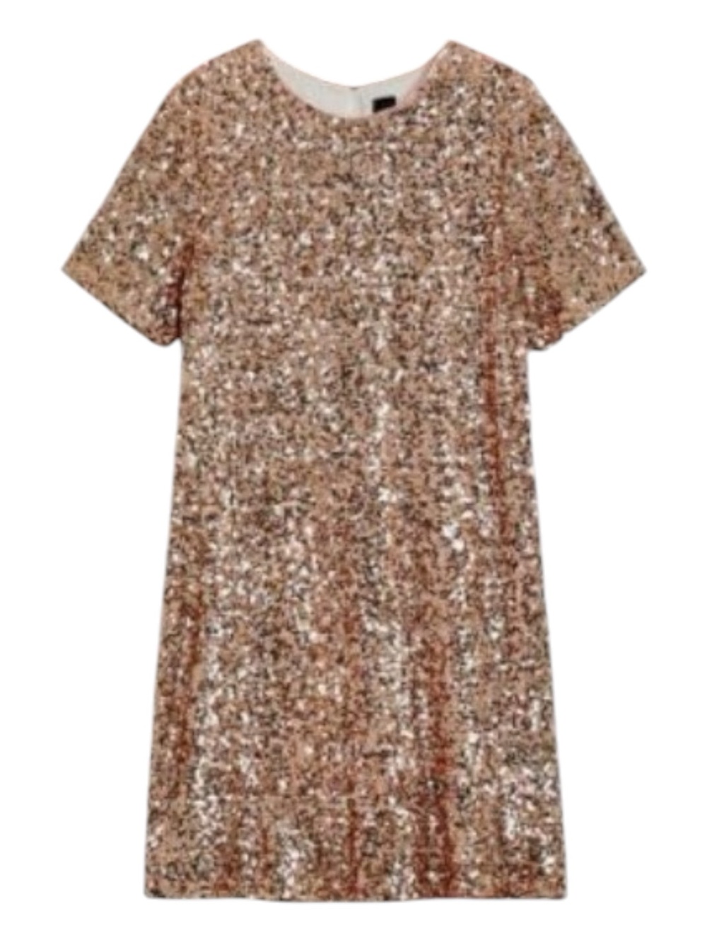 Reitmans Rose Gold Sequin Short Sleeve Dress Size M